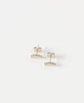 Ohrstecker INGRANAGGI Smile V Design Lab in Weissgold vergoldet