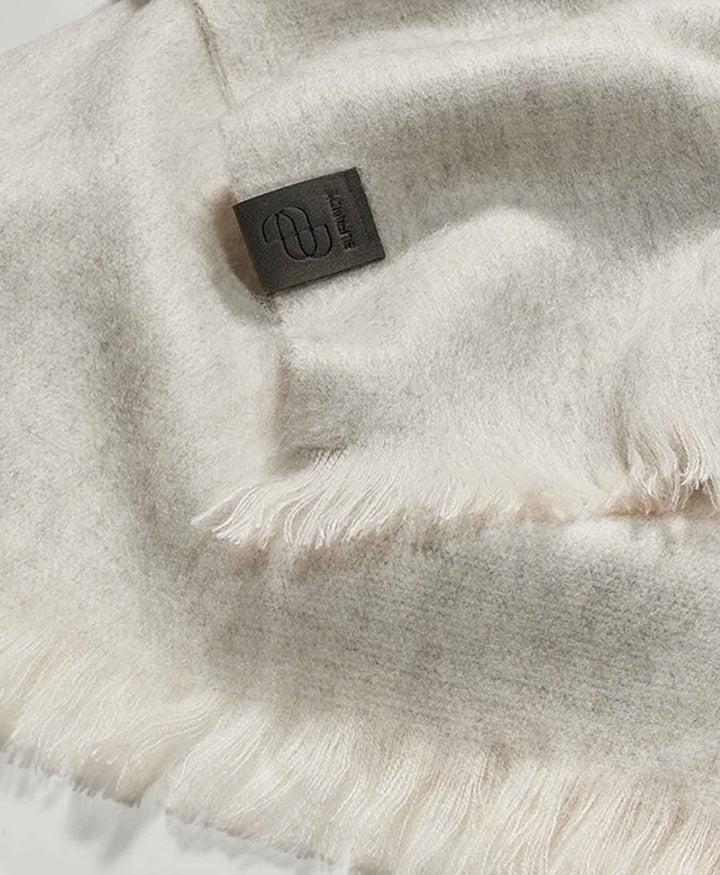 Halstuch Alpaka Schal - Solid White Canvas
