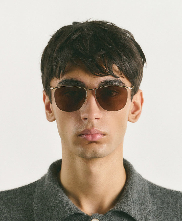 Sonnenbrille "Belmondo" - Gold Braun