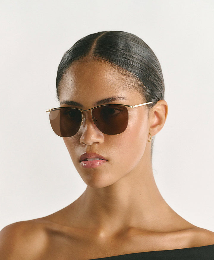 Sonnenbrille "Belmondo" - Gold Braun