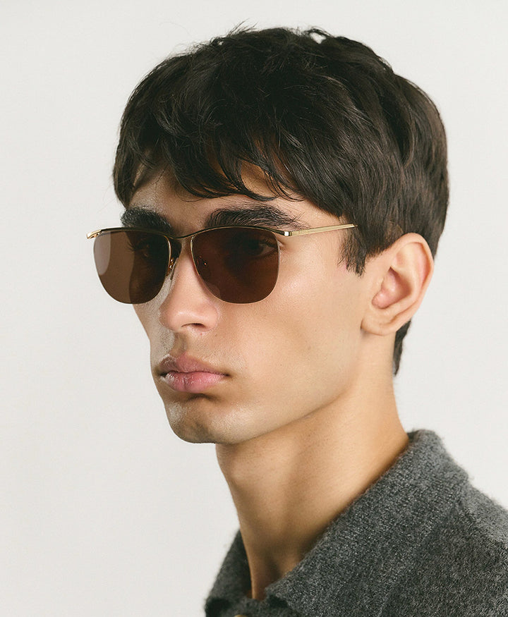 Sonnenbrille "Belmondo" - Gold Braun