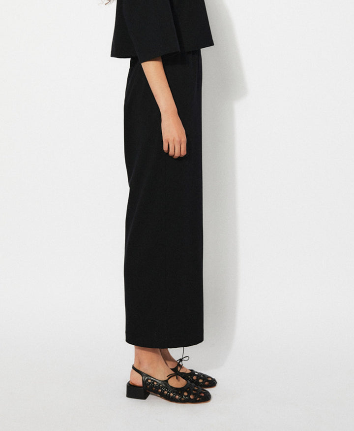 Weite Stoffhose TABITA - Schwarz