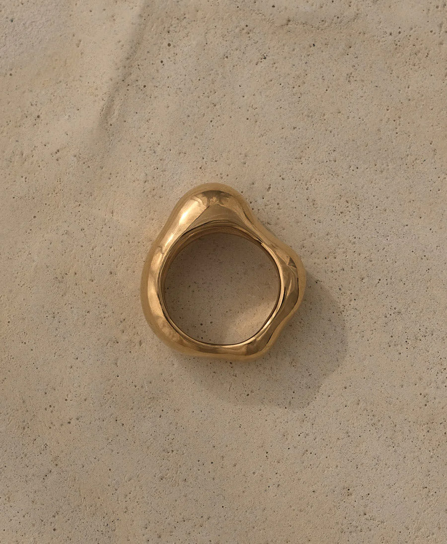 Ring "MUSA" Sterling Silber, vergoldet