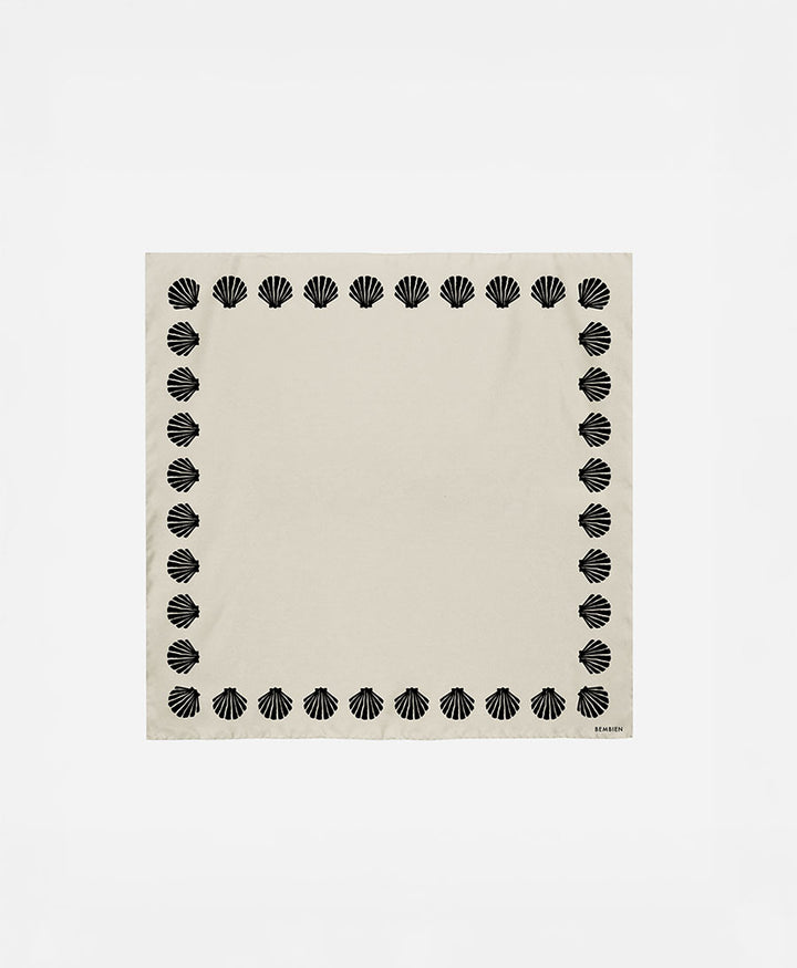 Seiden-Foulard "Concha Scarf" - Noir