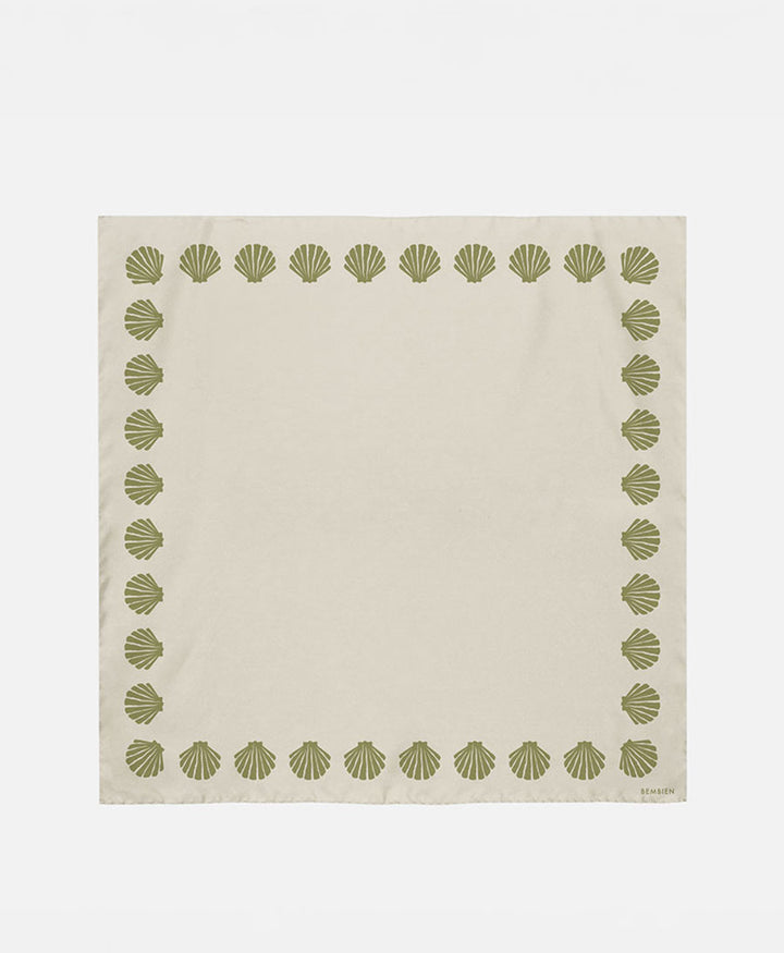 Grosses Seiden-Foulard "Concha Scarf" - Sage