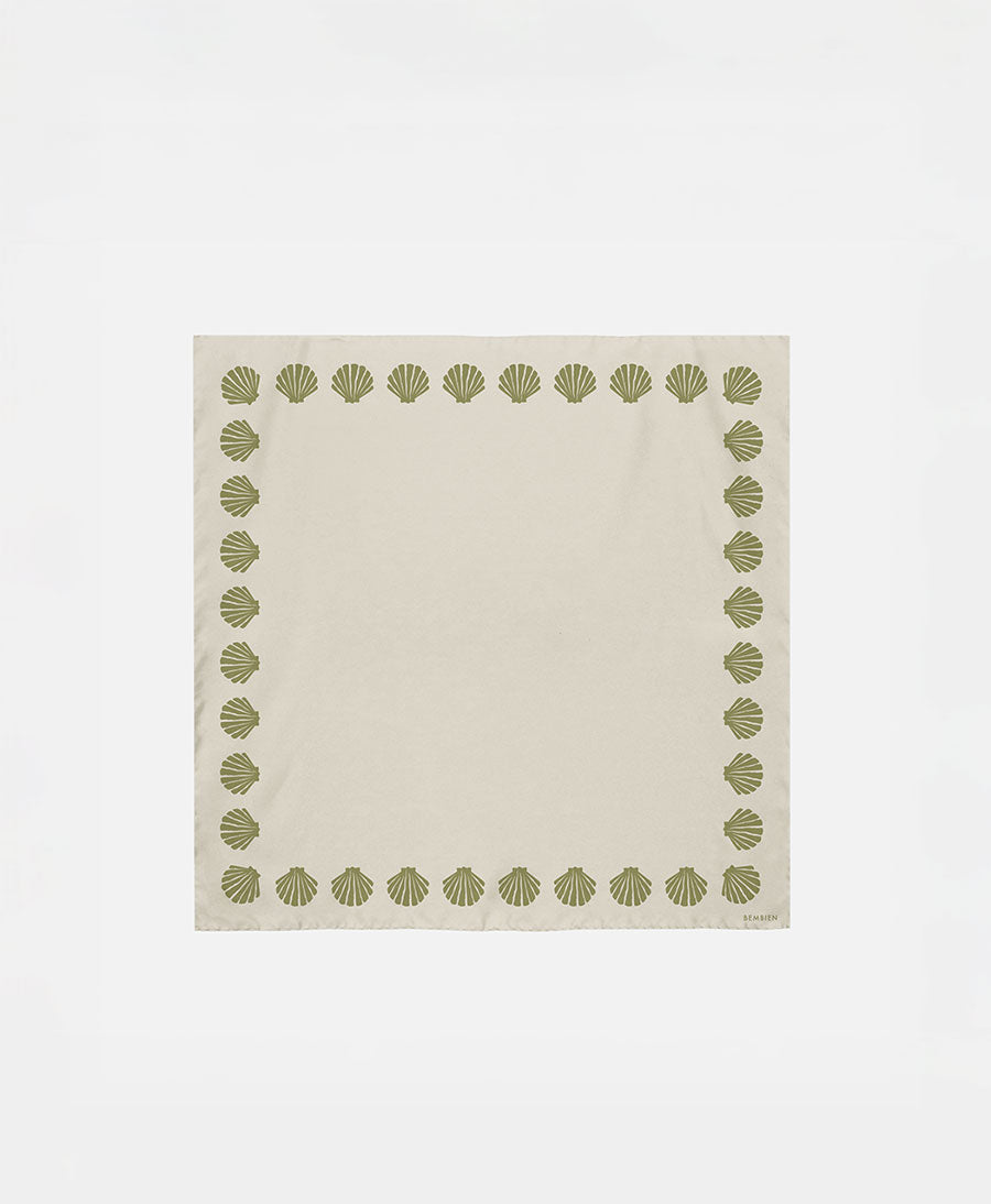 Grosses Seiden-Foulard "Concha Scarf" - Sage