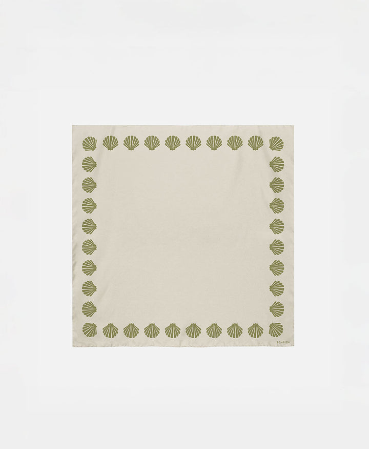 Grosses Seiden-Foulard "Concha Scarf" - Sage