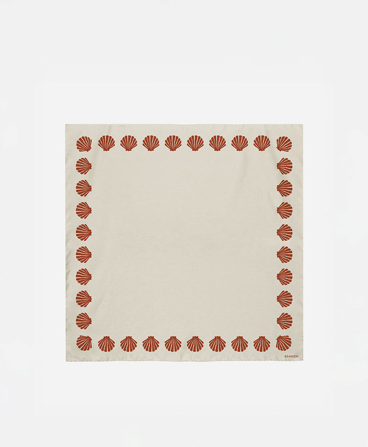 Seiden-Foulard "Concha Scarf" - Terracotta