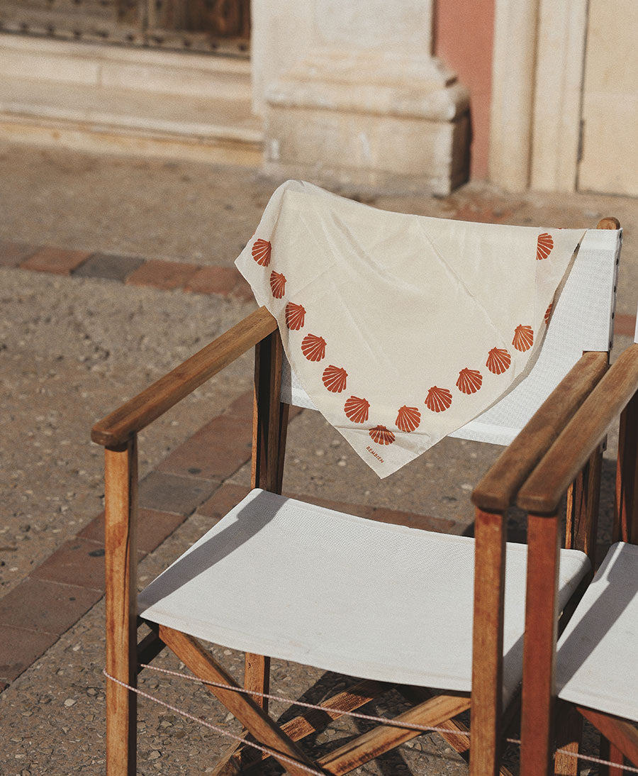 Seiden-Foulard "Concha Scarf" - Terracotta