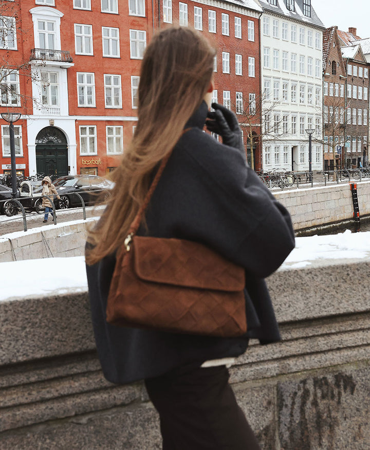 Ledertasche "MADELEINE" Suede - Braun