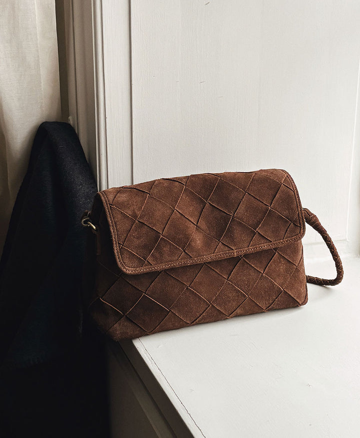 Ledertasche "MADELEINE" Suede - Braun