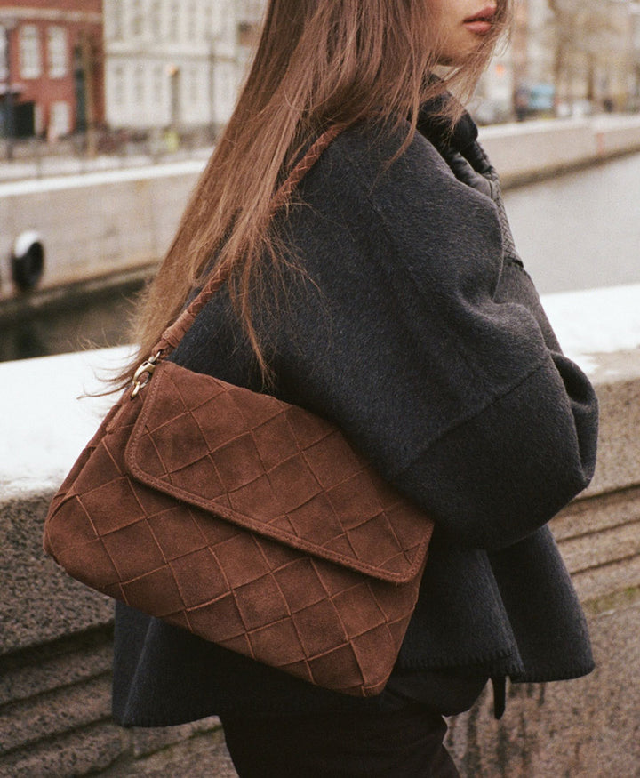 Ledertasche "MADELEINE" Suede - Braun