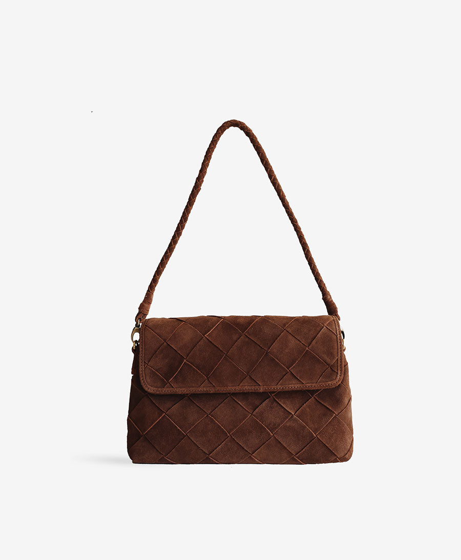 Ledertasche "MADELEINE" Suede - Braun