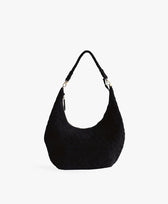 Gewebte Ledertasche Maja Suede Bembien in Suede - Schwarz