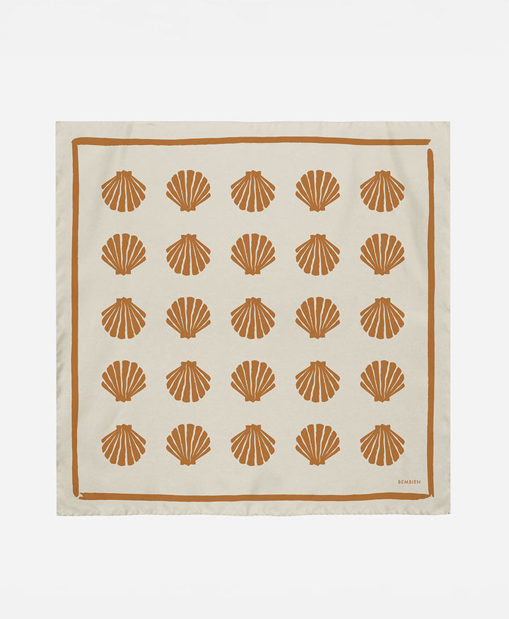 Grosses Seiden-Foulard "Marea Scarf" - Marigold