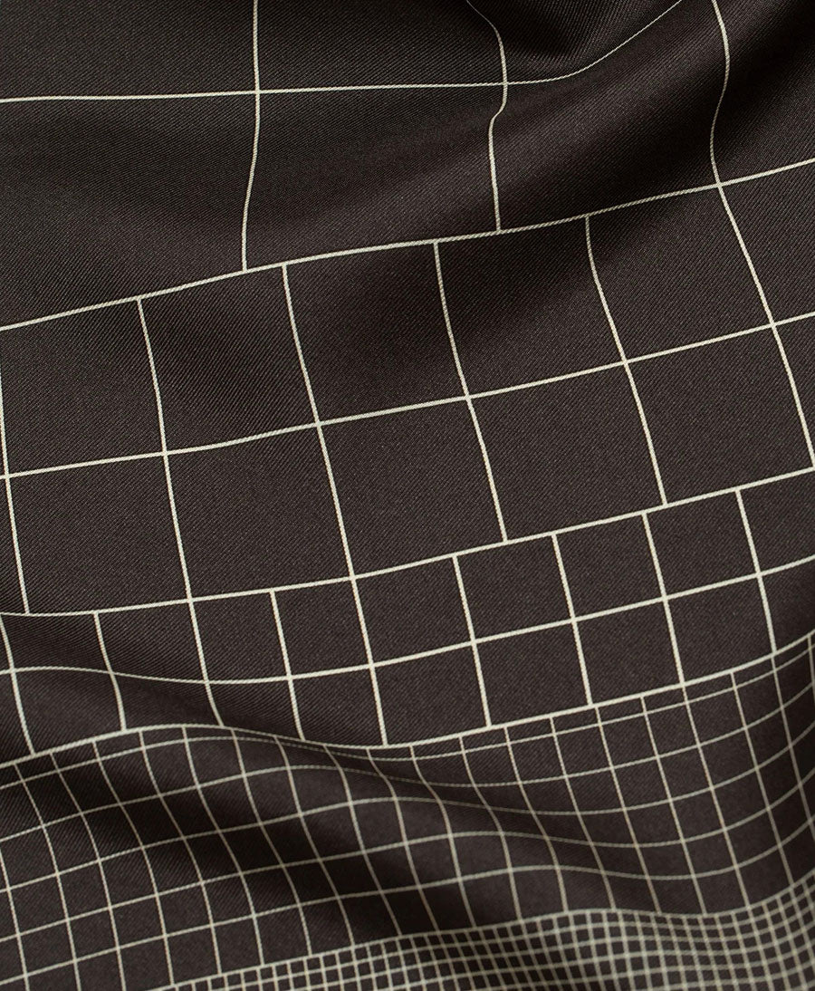 Seiden-Foulard "Carré Silk Scarf" - Anthrazit