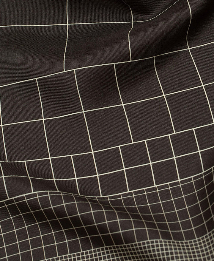 Seiden-Foulard "Carré Silk Scarf" - Anthrazit