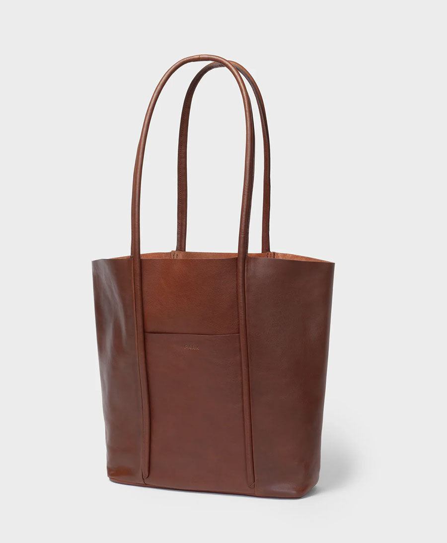 Tasche Cord Tote aus Leder - Dunkelbraun
