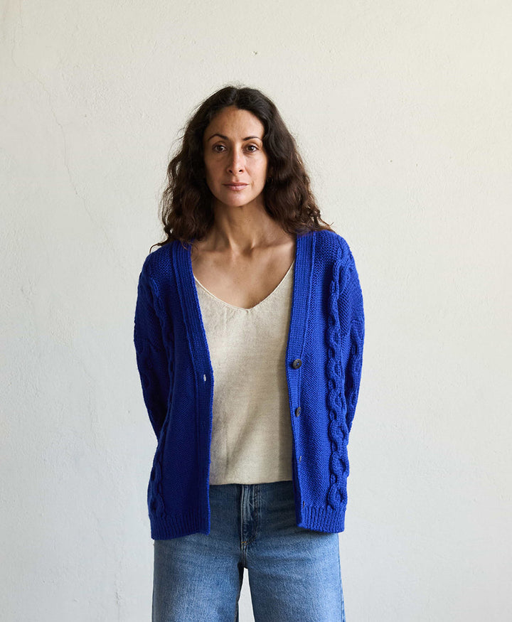 Blaues Strickcardigan Rocco - Electric Blue