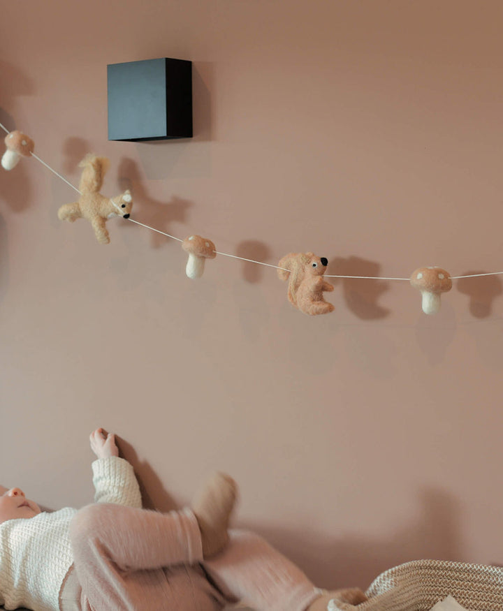 Girlande aus Filz - Wald