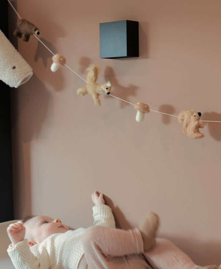 Girlande aus Filz - Wald