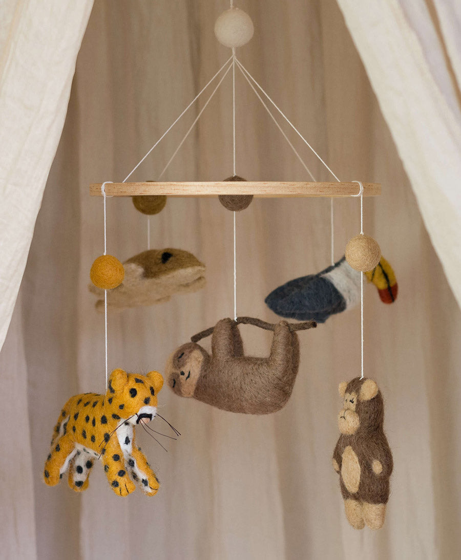 Baby Mobile aus Filz - Dschungel