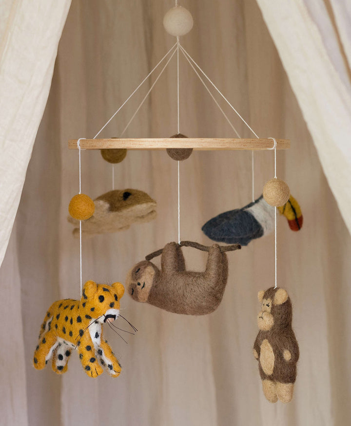 Baby Mobile aus Filz - Dschungel