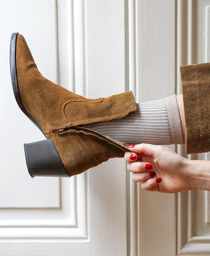 Glitzer Socken Lyocell - Mondlicht / Streifen