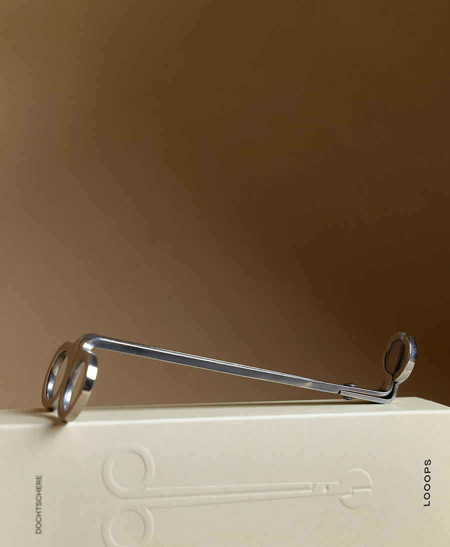 Dochtschere aus gebürstetem Edelstahl