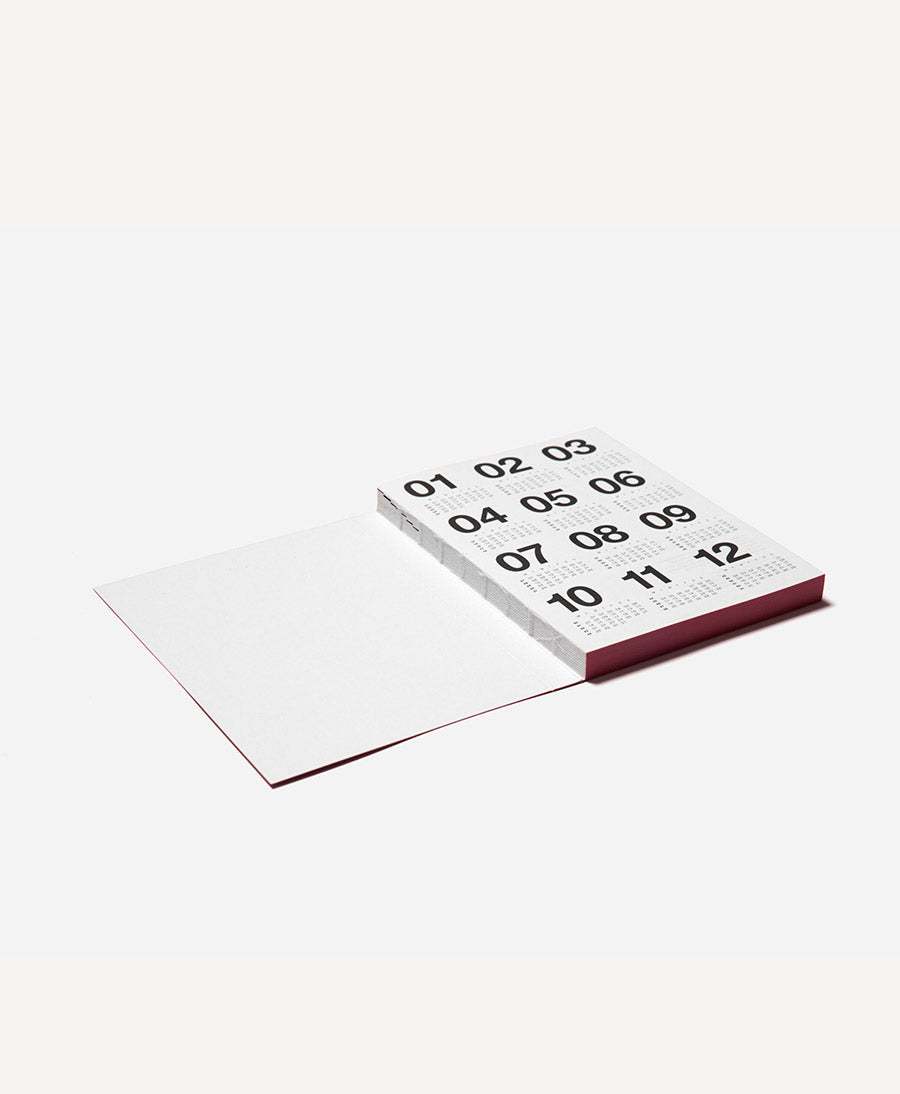 Agenda 2026 Basic Planner - Dunkelrot (Burgundy)