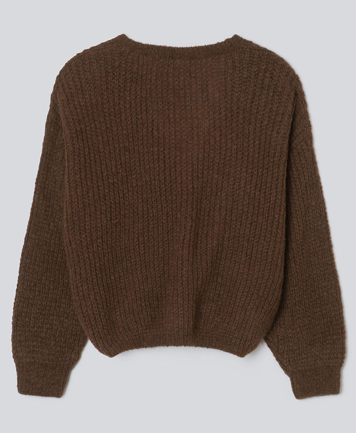 Leichter Strick-Wickelcardigan VEGA - Braun