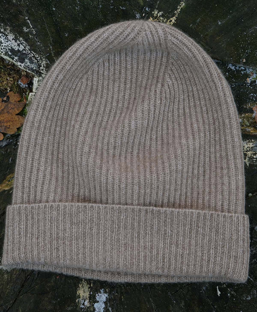 Mütze / Beanie aus Kaschmir - Taupe