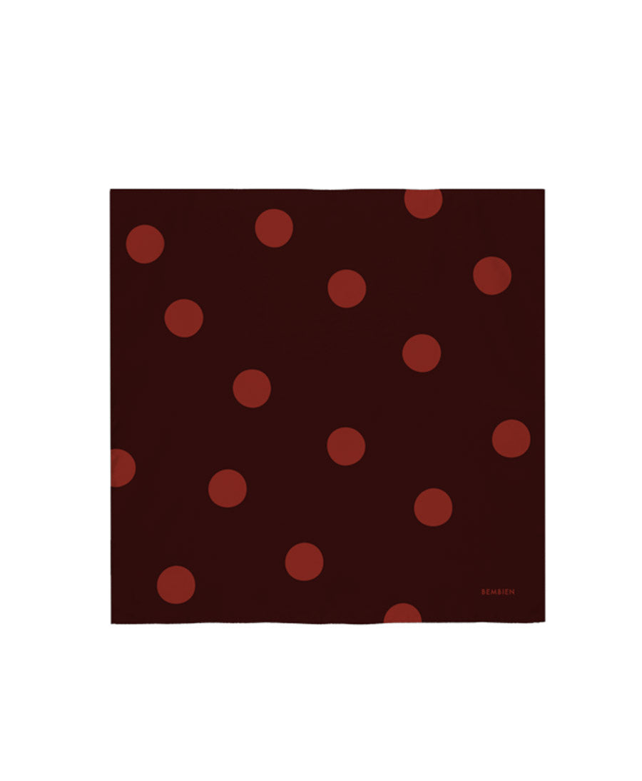 Seiden-Foulard "Pois Scarf" - Cocoa