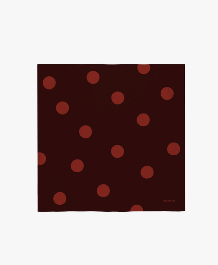 Seiden-Foulard "Pois Scarf" - Cocoa