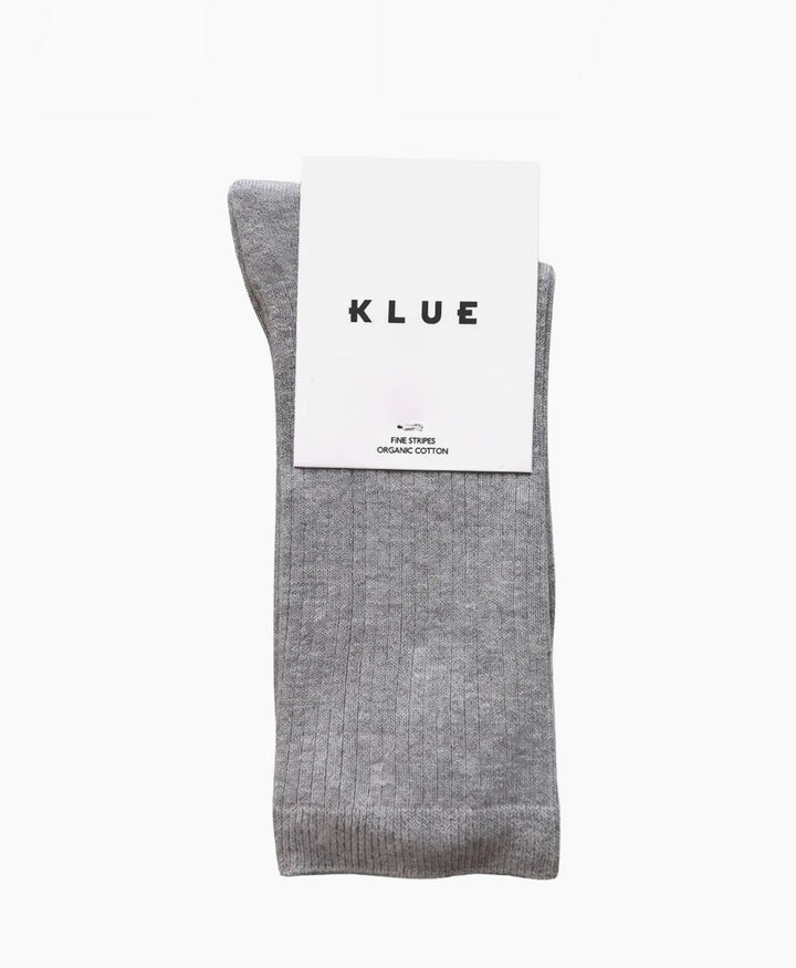 Socken Bio-Baumwolle - Feine Streifen - Hellgrau
