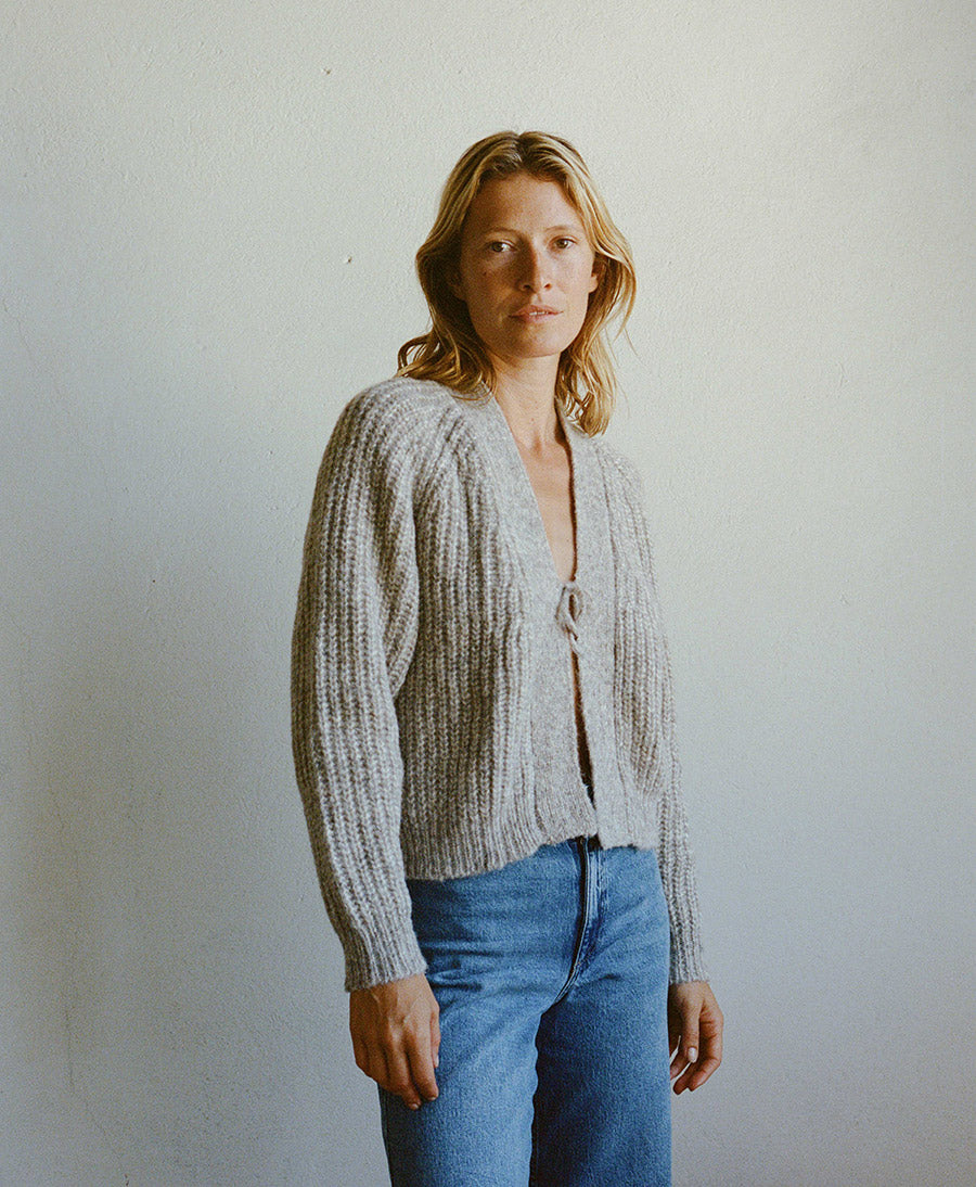 Strickcardigan VINCENT - Hellgrau (undyed)