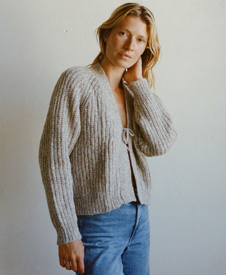 Strickcardigan VINCENT - Hellgrau (undyed)