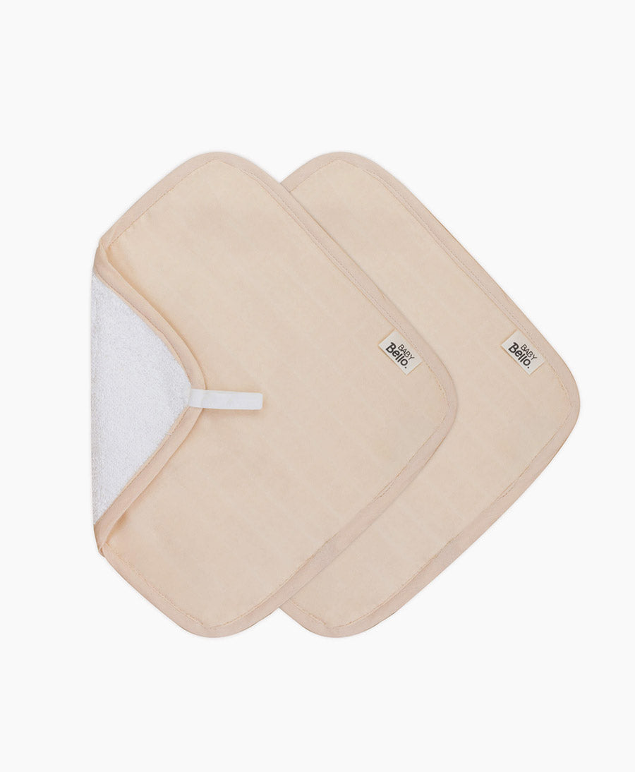 Waschlappen (2er Set) aus Bio-Baumwolle - Apricot