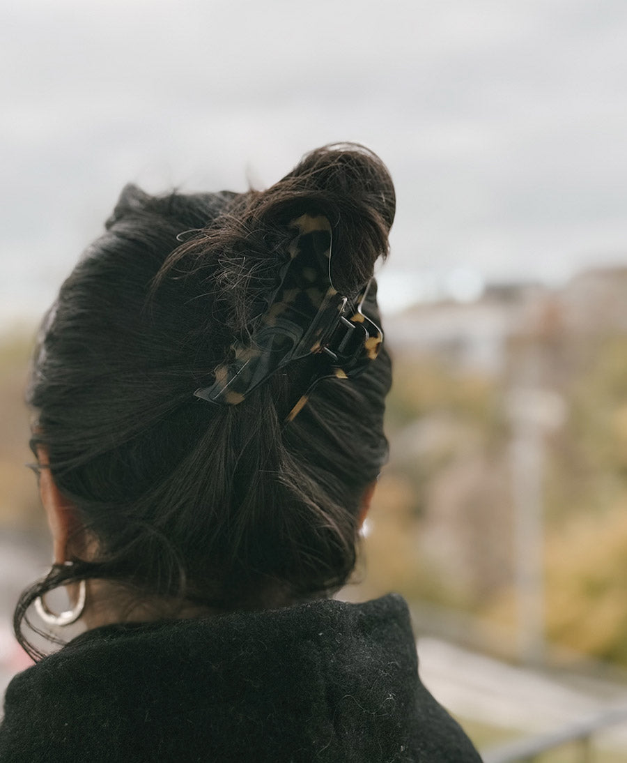 Haarklammer CLAIRE (L) aus Acetat - Tortoise