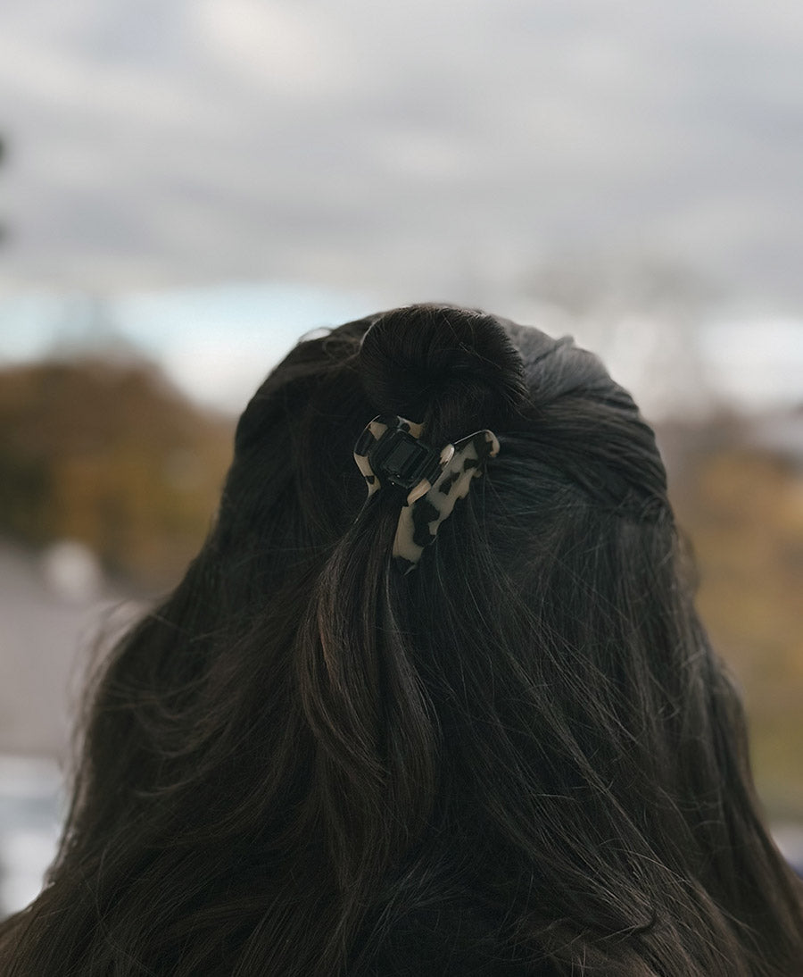 Haarklammer CARLA (S) aus Acetat - Helles Tortoise