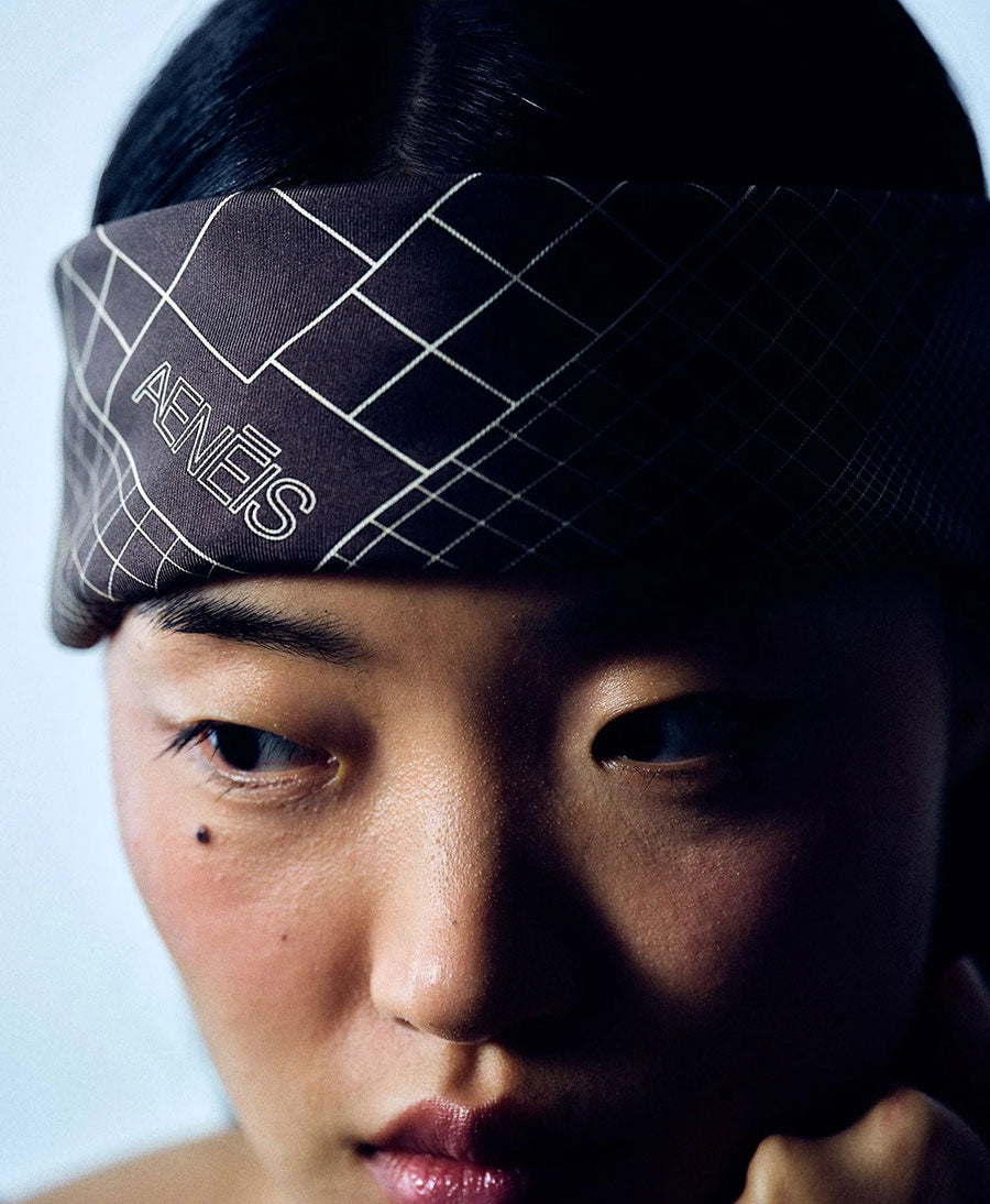 Seiden-Foulard "Carré Silk Scarf" - Anthrazit