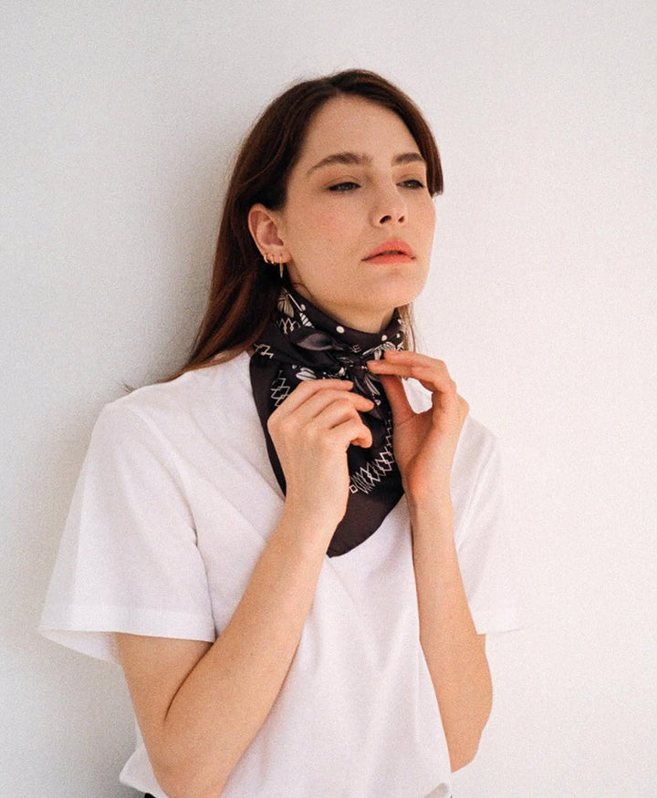 Seiden-Foulard "AE Bandana Silk Scarf" - Antracite