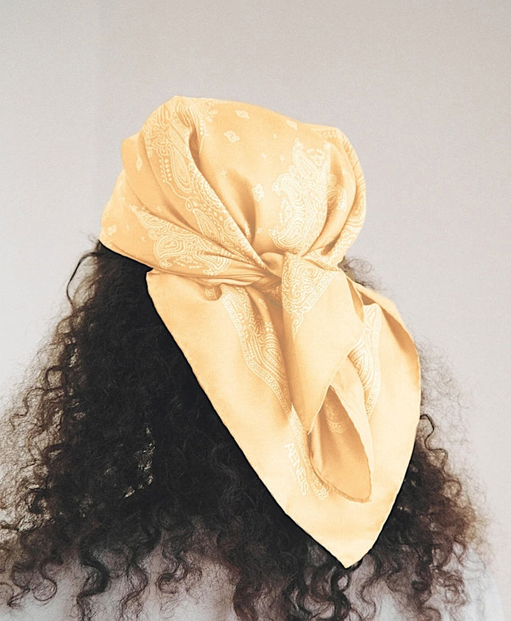 Seiden-Foulard "Minimal Bandana Silk Scarf" - Sun