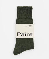 Socken Alpaka Pairs in Dunkelgrün