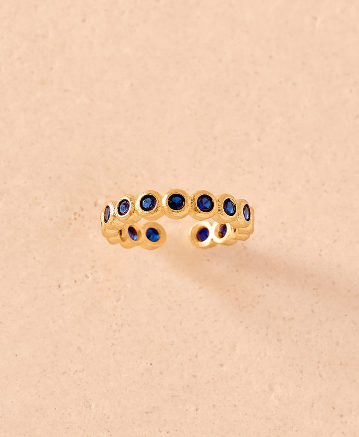 Amélia Fingerring vergoldet - Blau