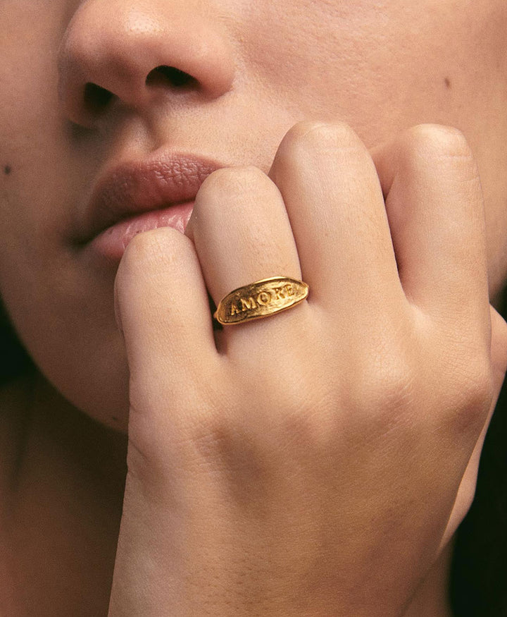 Fingerring vergoldet - Amore