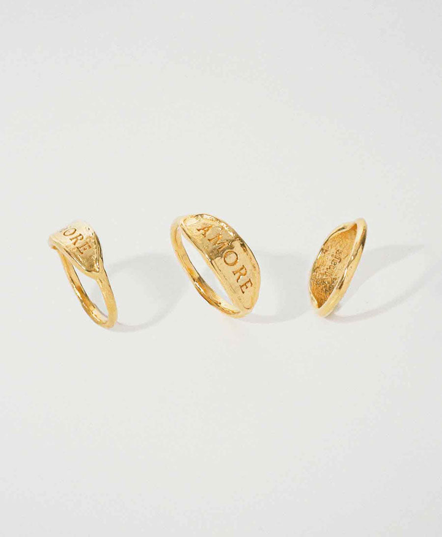 Fingerring vergoldet - Amore