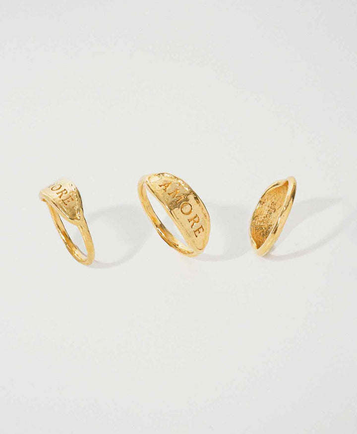 Fingerring vergoldet - Amore