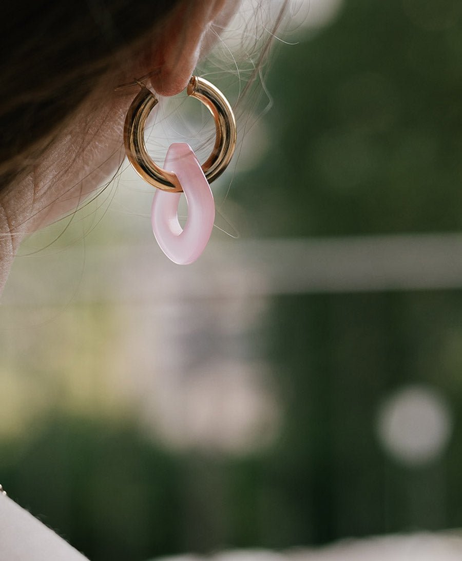 Anhänger Emily (einzel) für Creolen aus Acetat - Zuckerwatte - Clomes - clomes