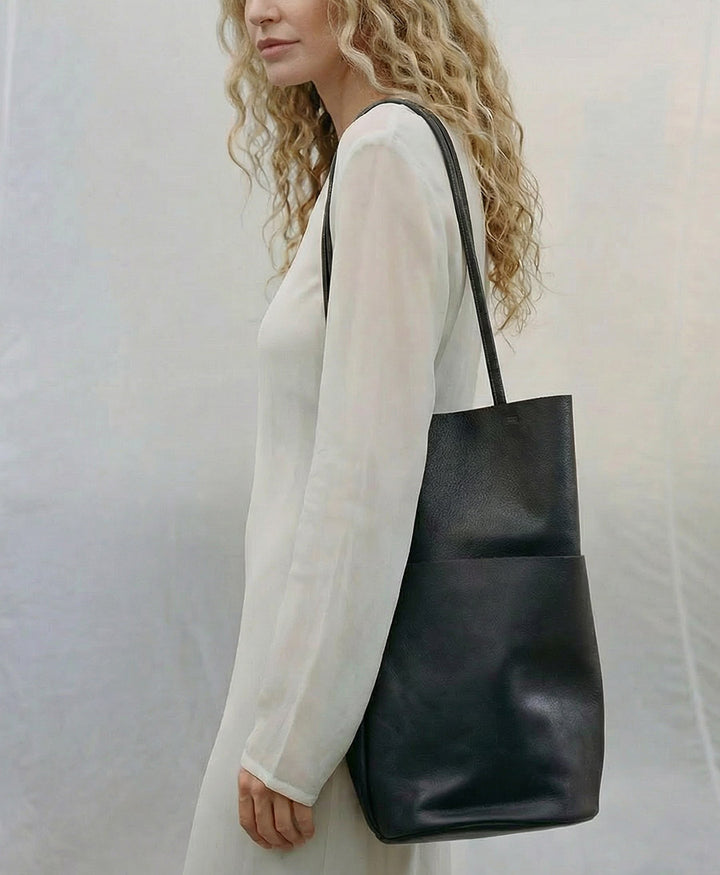 Schultertasche BUOY - Leder, schwarz